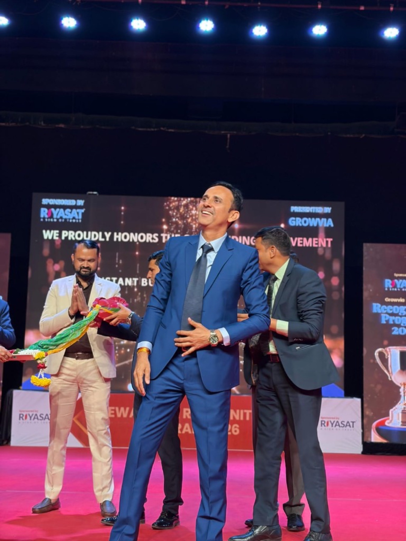 Bhupendra Singh Shekhawat on stage at an event